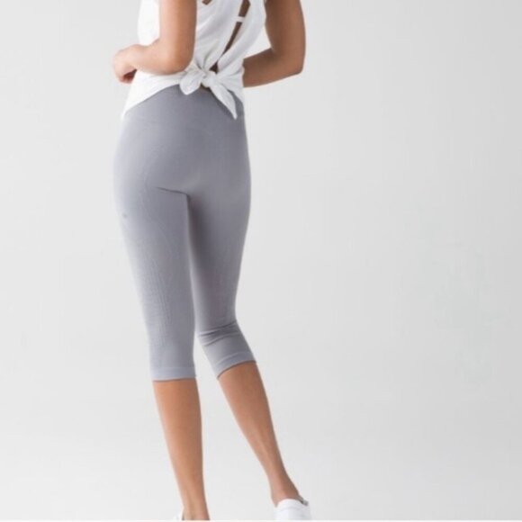 Lululemon Flow & Go Crop High Rise Leggings Battleship Size 6​ - Picture 10 of 10